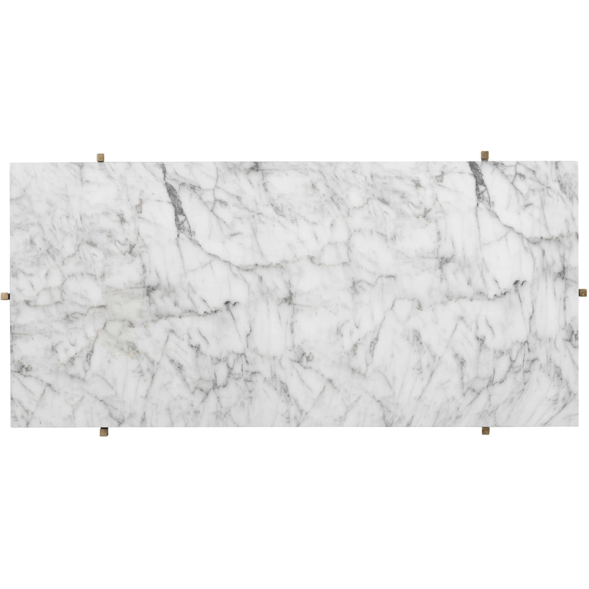 Solana 47 X 23.5 inch White / Antique Brass Coffee Table